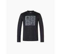 Super.Natural M Swiss Lodge LS jet black/cashmere grey melange/dark shadow melange (22H) L