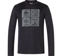Super.Natural M Swiss Lodge LS jet black/cashmere grey melange/dark shadow melange (22H) XL