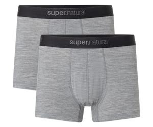 Super.Natural M TUNDRA175 Boxer 2-PACK cashmere grey melange/cashmere grey melange (82F) XXXL