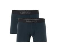 super.natural M TUNDRA175 BOXER 2 x Merino Boxershorts Herren Dunkelblau XXL- Atmungsaktive Merino Unterhosen mit optimaler Passform und Bewegungsfreiheit, Temperaturregulierende Herren Unterwäsche