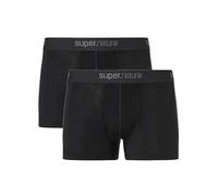 super.natural M TUNDRA175 BOXER 2 x Merino Boxershorts Herren Schwarz S - Atmungsaktive Merino Unterhosen mit optimaler Passform und Bewegungsfreiheit, Temperaturregulierende Herren Unterwäsche