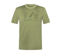 super.natural - Van Life Bio Jersey Tee - Merinoshirt, Gr. M, oliv (Sage/LeafMelange)