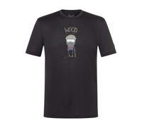 super natural Freizeit-Tshirt Wood Crafti Tee (Merino-Mix) schwarz Herren, Größe XL
