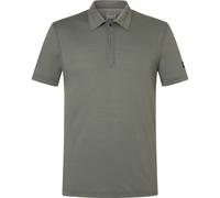 Super.Natural Herren Zip Polo T-Shirt (Größe M, oliv)