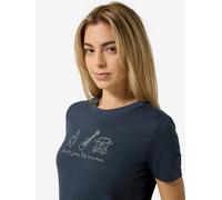 super.natural Merino T-Shirt W VAN LIFE BIO J TEE für Damen, nachhaltig, Merino Blueberry/Feather Grey L