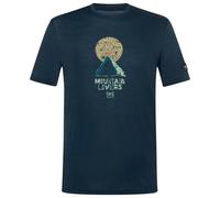 super.natural - No Map Tee - Merinoshirt, Gr. L, blau (Blueberry/Various)