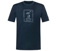 super.natural - Palm Island Bio Jersey Tee - Merinoshirt, Gr. XL, blau (Blueberry/WhiteStone/OceanBlue)