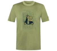 super.natural - Racing Dachshund Bio Jersey Tee - Merinoshirt, Gr. M, oliv (Sage/Various)