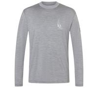 super.natural - Sailing Boat Bio Jersey L/S - Merinoshirt, Gr. XL, grau (CashmereGreyMelange/WhiteStone)