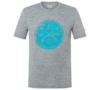 super.natural - Salt & Rock Tee - Merinoshirt, Gr. L 52 - L, grau (CashmereGreyMelange/BlueHeaven)
