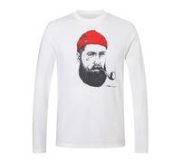 Super.natural Sn Sailor Bio Regular Fit Langarm-t-shirt 2XL White / Dark Shadow / High Risk Red