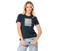 super.natural - Women's Snodrops Bio Jersey Tee - Merinoshirt, Gr. M, blau/ various (Blueberry/Various)