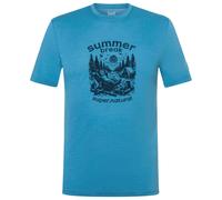 super.natural - Summer Break Tee - Merinoshirt, Gr. L, blau (BlueHeaven/Blueberry)