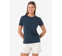Super.Natural Damen Casual Rib Bio J T-Shirt (Größe L, blau)