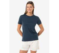 Super.Natural Damen Casual Rib Bio J T-Shirt (Größe XL, blau)