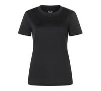 super.natural T-Shirt CASUAL RIB BIO J TEE für Damen, nachhaltig, Merino Jet Black L