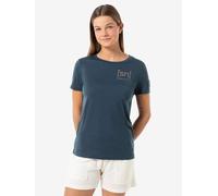 super.natural T-Shirt LOGO LINES BIO J TEE für Damen, nachhaltig, Merino Blueberry/Copper XS
