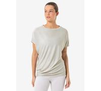 super.natural T-Shirt YOGA LOOSE BIO J TEE für Damen, nachhaltig, Merino White Stone Melange S