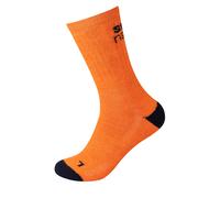 super natural Tagessocke Crew Cosy - Alpakawoll-Mix - orange/ozeanblau - 2 Paar, Größe 36-39