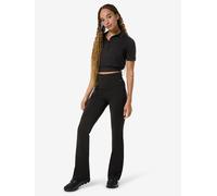 Super.Natural Damen Crop Polo T-Shirt (Größe XL, schwarz)