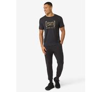 Super.Natural Herren Grid Logo T-Shirt (Größe M, schwarz)