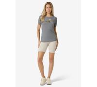 super.natural - Women's Hot Dog Tee - Merinoshirt, Gr. XL, grau/ various (CashmereGreyMelange/Various)