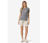 super.natural - Women's Johnny Tee - Merinoshirt, Gr. S, grau/ various (CashmereGreyMelange/Various)
