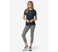 super.natural - Women's Sea Horse Tee - Merinoshirt, Gr. L, blau/weiß (Blueberry/WhiteStone)