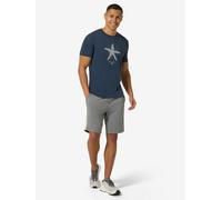 super.natural - Sea Star Tee - Merinoshirt, Gr. L, blau (Blueberry/WhiteStone/DriedTobacco)
