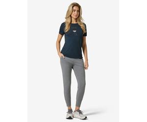 super.natural Trainingsshirt "Wood Craftine" in Dunkelblau - Größe M | Damen Outdoor Tops Shirts