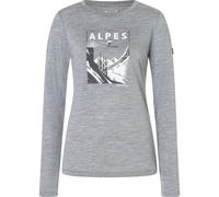 Super.Natural W Alpes LS cashmere grey melange/dark shadow melange/fresh white (31H) M