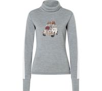 Super.Natural W Carski Roll Neck cashmere grey melange/fresh white/various (78G) M