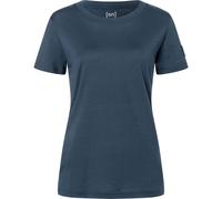 super.natural - Women's Casual Rib Bio Jersey Tee - Merinoshirt, Gr. XS, blau (Blueberry)