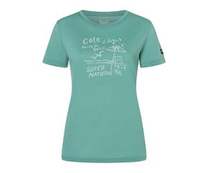 Super.Natural W Cote D'azur Tee lagoon green/white stone (36I) M