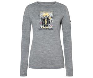 Super.Natural W Crazy Mouse LS cashmere grey melange/various (35G) XL
