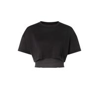 super.natural - Women's Crop Tee - Merinoshirt, Gr. L, schwarz (JetBlack/JetBlack)