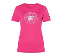 super.natural - Women's Exploring Tee - Merinoshirt, Gr. L, rosa/weiß (PinkyRose/WhiteStone)