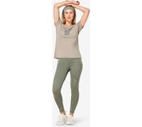 Super.Natural W Flower Boots Tee vintage khaki melange/eucalyptus/sangria (70J) L