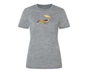 Super.Natural W HOT Dog Tee cashmere grey melange/various (35G) L