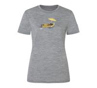 Super.Natural W HOT Dog Tee cashmere grey melange/various (35G) XL