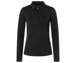 Super.Natural W LUX Zip Polo LS jet black (872) XS