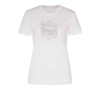 super.natural - Women's Mountain Lovers Bio Jersey Tee - Merinoshirt, Gr. M, weiß/grau (FreshWhite/FeatherGrey)