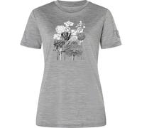 Super.Natural W Orchid BIO J Tee cashmere grey melange/various (35G) L