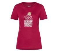 Super.Natural W Preikestolen Cliffs Tee beet red/various (56H) S