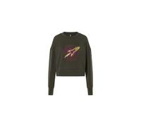 Super.Natural W ROCKET260 Crewneck Sweater black ink/sangria/gold (Y45) XS