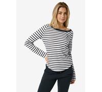 Super.Natural W SEA Horse Stripe BIO Crew fresh white/navy stripe/salute (20I) M