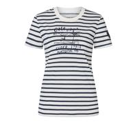 Super.Natural W Stripe Cote D'azur BIO J Tee fresh white/navy stripe/salute (20I) L