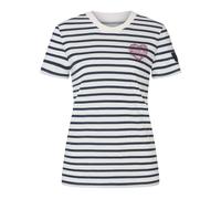 Super.Natural Damen Stripe Heartwood Bio J T-Shirt (Größe XL, weiss)