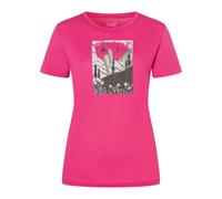 super.natural - Women's Summer Gondola Tee - Merinoshirt, Gr. M, rosa/ various (PinkyRose/Various)