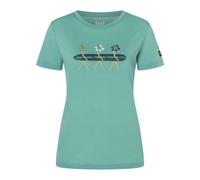 Super.Natural W Surfing Flowers Tee lagoon green/various (92H) XS
